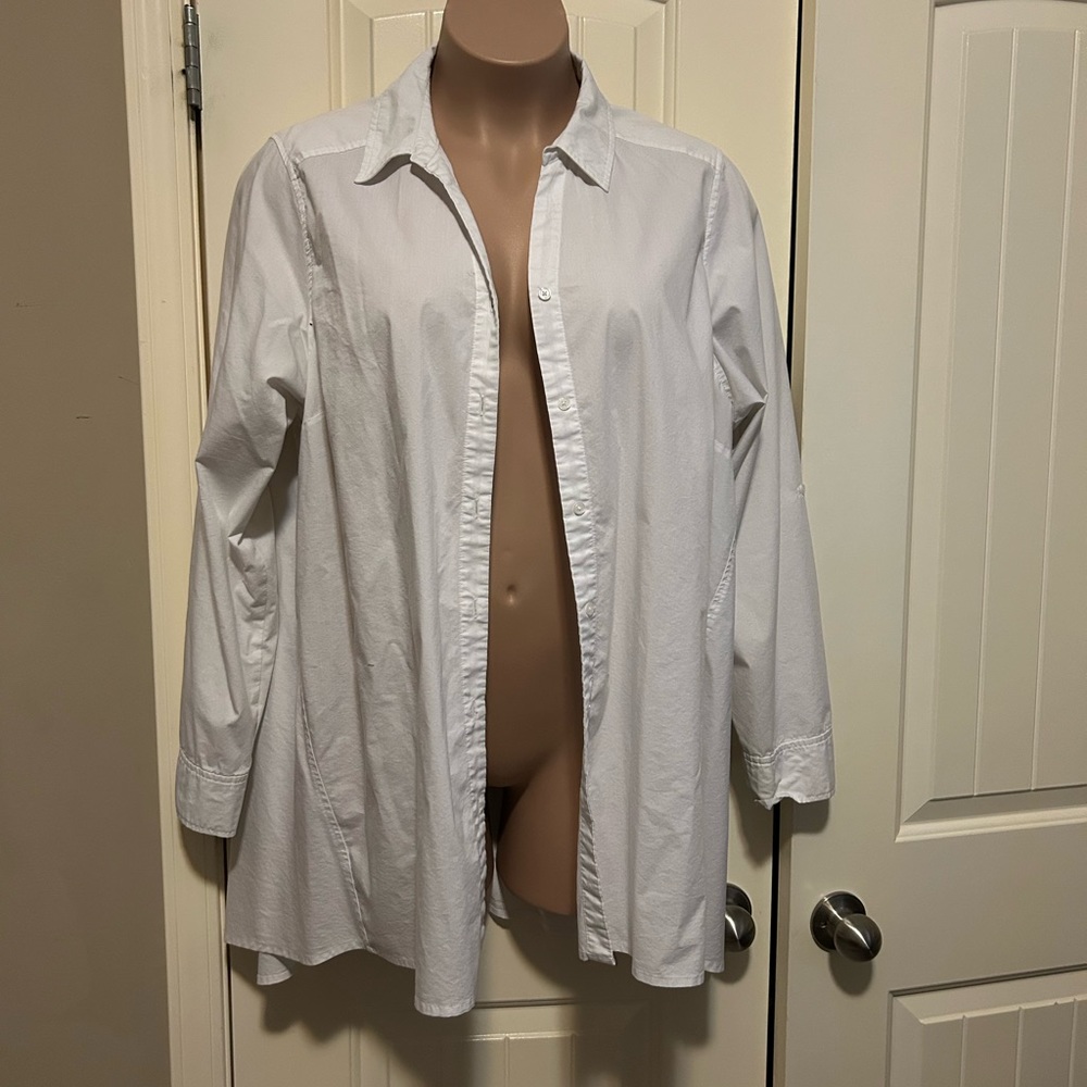 White high low blouse